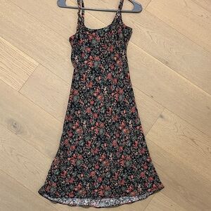 Aritzia Floral Maxi Dress - Black and Red